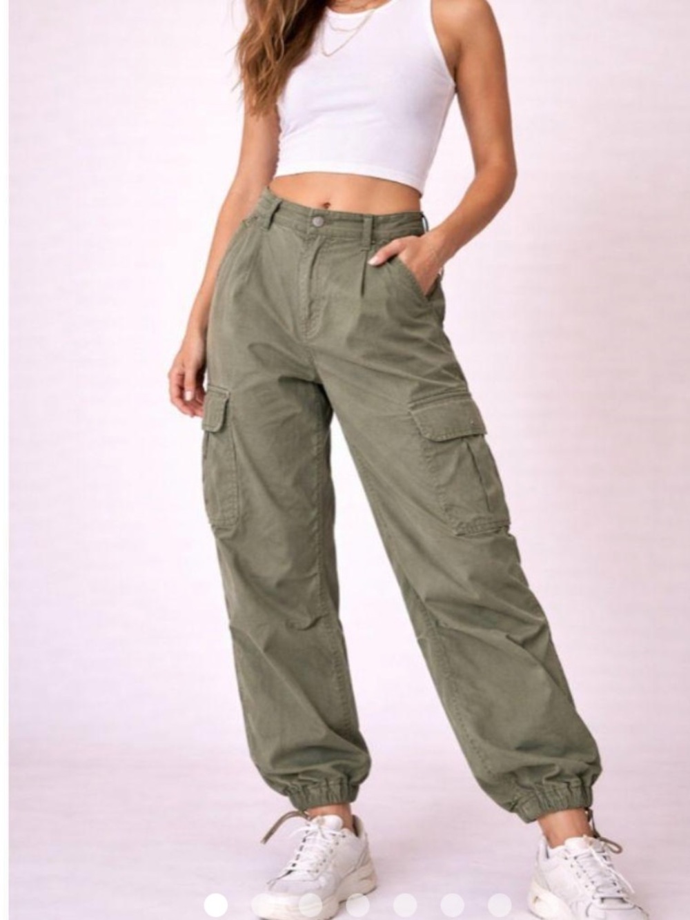 Abercrombie & Fitch Olive Green Cargo Joggers